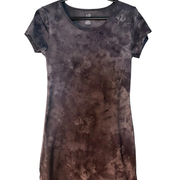 Curves and Combatboots Dark Gray tie-dye workout dress - Picture 3 of 6